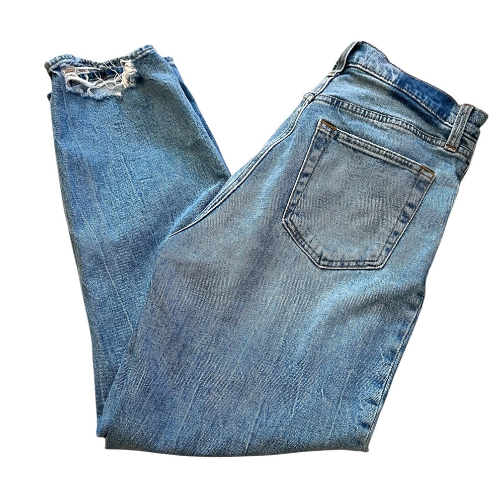 ABERCROMBIE & FITCH The Ankle Straight Ultra High Rise Jeans Distressed Size 8 - Picture 2 of 11